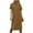 Khaki, variant on Women's Summer Round Neck Short Sleeve Solid Basic T-Shirt Casual Midi Dress with Pockets