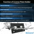 thumbnail image 6 of Unique Bargains License Plate Bracket for Honda Accord 2021-2022 - Black Front Bumper License Plate Holder Mounting - Replaces No.71145TVAF0/HO1068143, 6 of 7