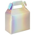 thumbnail image 2 of Koyal Wholesale  Iridescent Gable Party Favor Boxes, 4.75 inch, 36 Pack Set, Modern Holographic Silver Foil Party Favor Box, 2 of 5