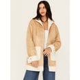 thumbnail image 3 of Shyanne Women's Reversible Faux Suede Sherpa Jacket - SWFA24O52-OFFWHT X-  US, 3 of 4