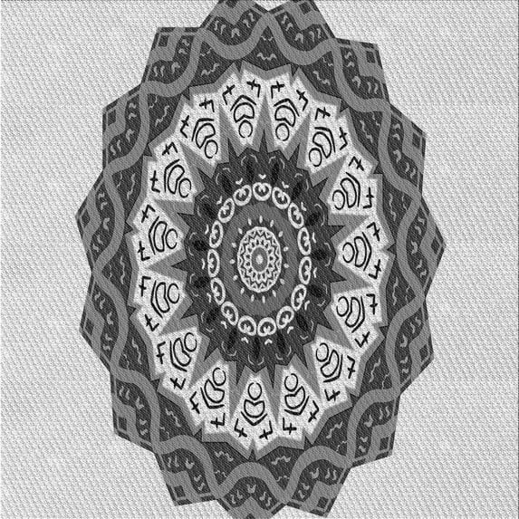 Ahgly Company Machine Washable Indoor Square Transitional Dim Gray Area Rugs, 4' Square