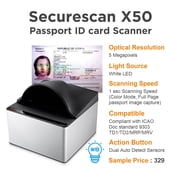 Plustek Secure Scan X50 Passport Scanner Scans Passports & Id Cards