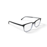 Walmart Mens MV004 William Square Prescription Eyeglasses with Case, Black Gradient