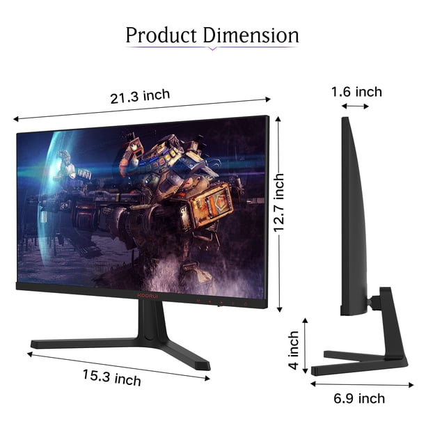 KOORUI 24 inch High-Performance 165Hz/144Hz 1ms(MPRT) 100% sRGB