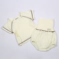 thumbnail image 2 of Jiilone Baby Toddler Boys Outfit Sets Girls Summer Outfits Soft Knit Short Sleeve Top With High Waist Shorts Sets Tie Casual Home Wear, 2 of 7