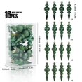 thumbnail image 1 of 6 adornos navideños colgantes verdes de 10 cm | Decoraciones de plástico irrompible | 4 estilos: brillante, mate, con purpurina y lentejuelas | Decoración navideña para el árbol y el hogar, 1 of 1
