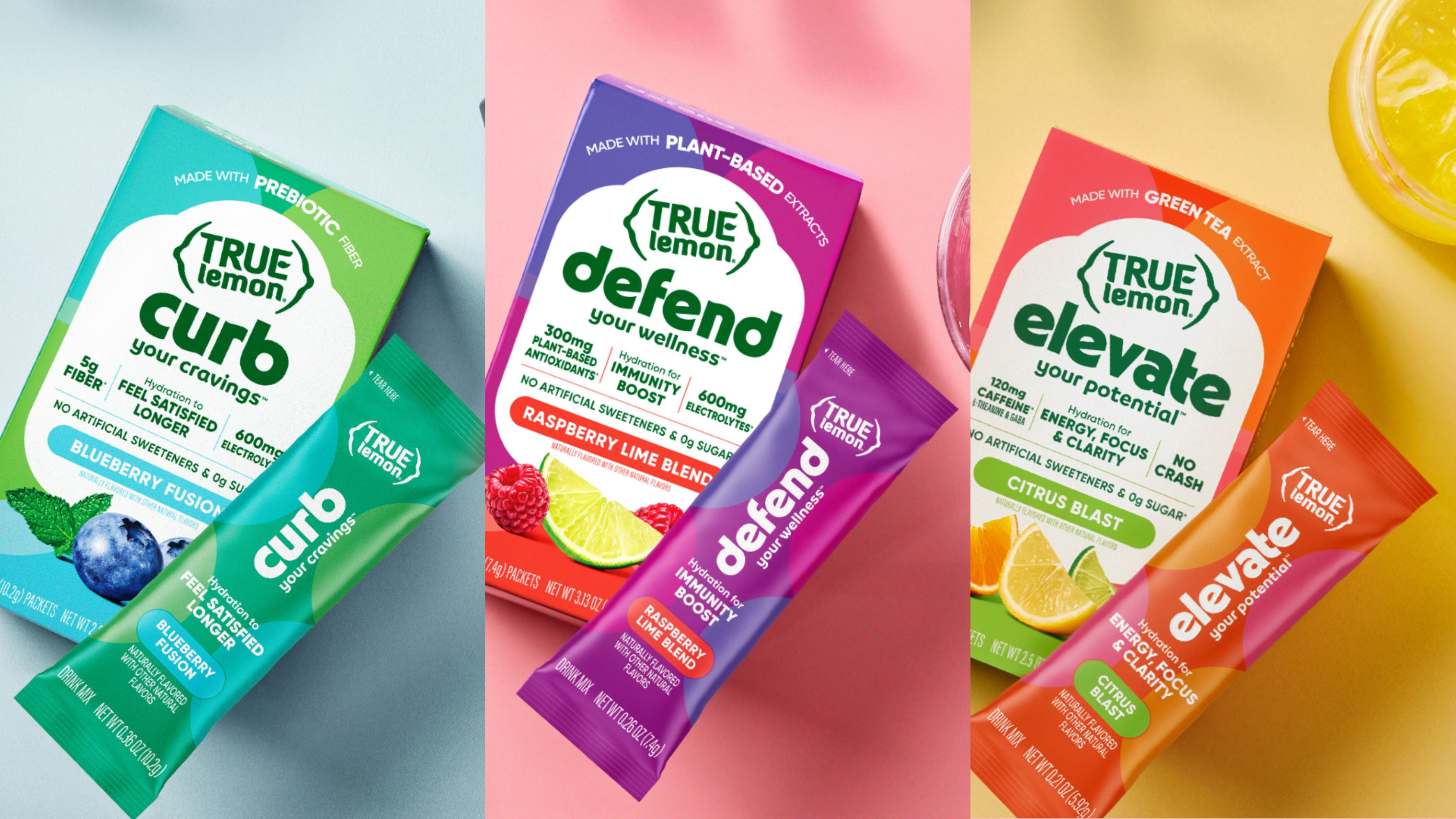 True Lemon Curb Your Cravings Peach Fusion Flavored Powder, 8 Ct. Drink Mix Packets