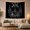 Eye and Crystals, variant on Radiant Eye Above a Crescent Star with Raised Hands, Mystical Gothic for Celestial Art Lovers, Esoteric Wall Art, Halloween Gift, Tapestry Wall Hanging for Bedroom and Studio