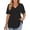 Black, variant on WellSize Women Plus Size Tops Dressy Lace V Neck Shirts Casaul Short Sleeve Tunic Blouses