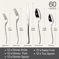 thumbnail image 3 of Silverware Set for 8, 40 Piece 18/10 Stainless Steel Flatware Utensils Cutlery Set, Mirror Polished knives Forks and Spoons Silverware Sets for Dinner,Wedding,Festival Gift,Dishwasher Safe,Rust Proof, 3 of 8