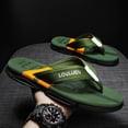 thumbnail image 5 of YAYUBA Mens Beach Sandals Green,Men Casual Slippers Beach Flip Flops Outdoor Fashion Sandals Shoes, 5 of 7