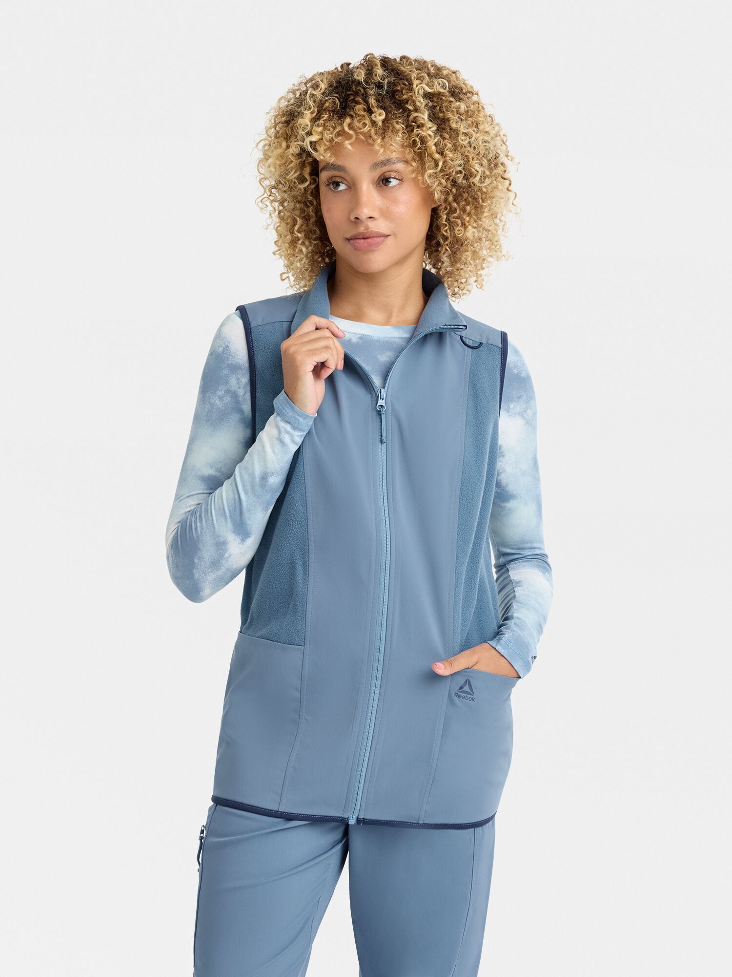 Reebok Women’s Tech Comfort Scrub Vest with 6 Pockets, Sizes S–3XL