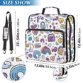 thumbnail image 2 of FORMRS Zipper Binder with Shoulder Strap 2-inch Ring 500 Sheet Capacity File Bag, Purple Doodle Pattern, 2 of 5