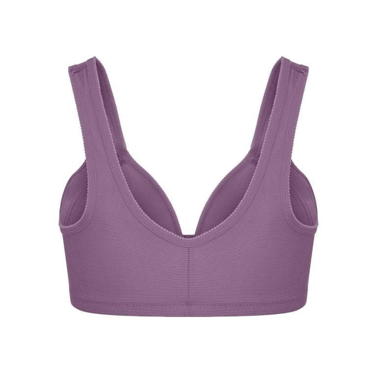 DORKASM Front Closure Bras Push Up Padded High Support Plus Size Front  Closure Bra Purple M 