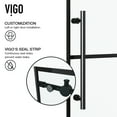 thumbnail image 4 of VIGO Elan 64 to 68 in. W x 74 in. H Sliding Frameless Shower Door in Matte Black with 3/8 in. (10mm) Clear Glass, 4 of 15