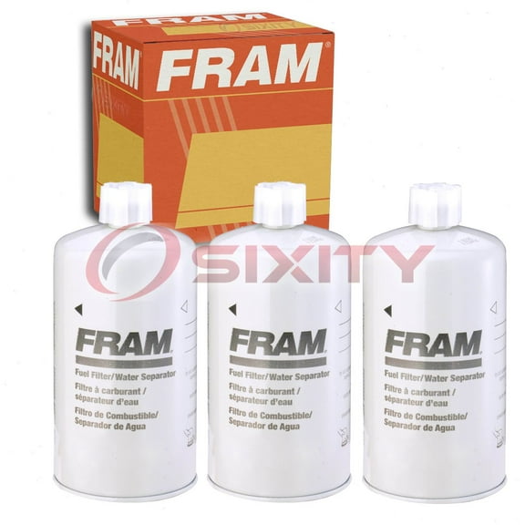 3 pc FRAM PS3712 Fuel Water Separator Filters for 68191349AA 94010 FS19573 LF697 WP1009 Air Delivery Filters