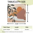 thumbnail image 2 of 34x34 Inch Square Tablecloth with Elastic Edge, Colorful Boho Floral Design for Card Tables, Patio and Kitchen Use, 2 of 6
