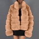 thumbnail image 2 of Abrigo de Piel Sintética Para Mujer Chaqueta Cálida Invierno Sólido Cuello en V Prendas de Abrigo Odeerbi  ODB178591, 2 of 4