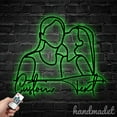 thumbnail image 4 of Handmadetneonsign Custom Daughter Kissing Mom Metal Wall Art LED Light, Daughter Mother Metal Sign, 4 of 5