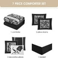 thumbnail image 4 of Nanshing 7 Piece Comforter Set, Queen, Black Sliver, 4 of 4