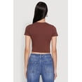 thumbnail image 5 of Womens Cropped Short Sleeve Crew Neck Tee, 5 of 5