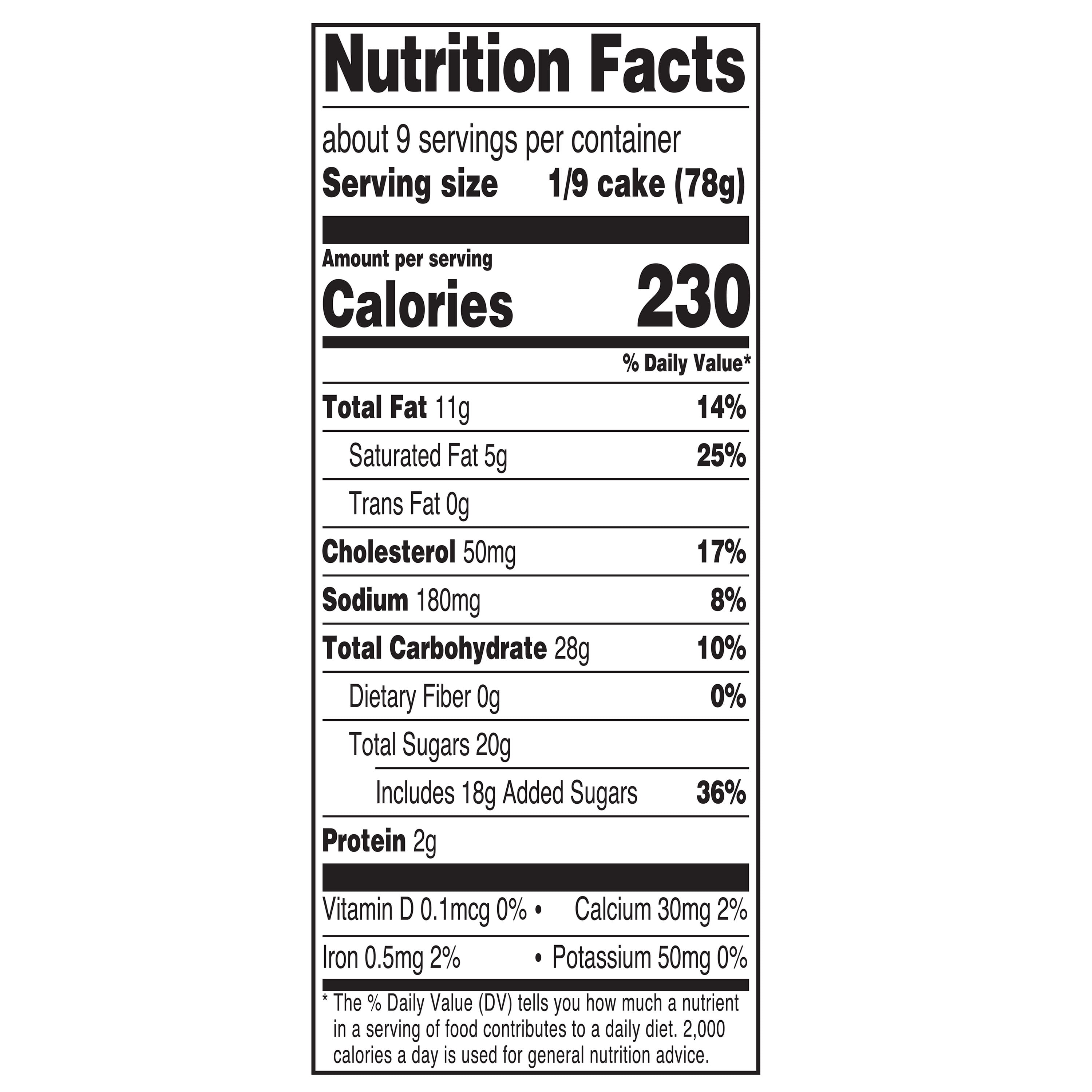 Marketside Chantilly and Berries Bar Cake, 24.9 oz