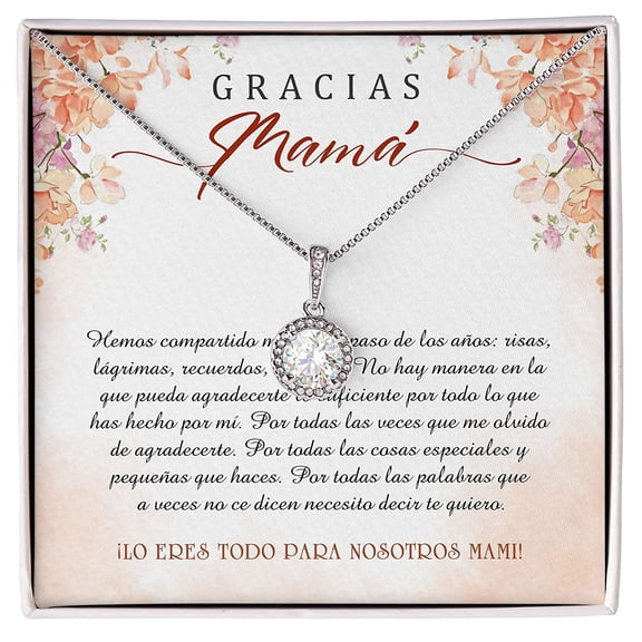 LOLUIS Gifts for Women, Birthday Mother's Day Wedding Valentine Christmas Jewelry Gifts, Joyería Para Mamá (Querida Mamá, Eternal Hope Necklace)