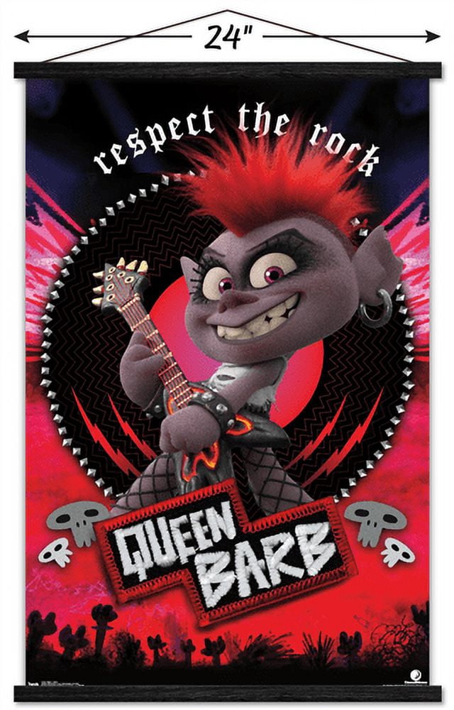 DreamWorks Trolls 2 - Barb Wall Poster with Magnetic Frame, 22.375" x 34"