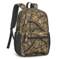 thumbnail image 2 of Camo and Branch Green Pattern 17" School Backpacks for Teens,Waterproof Oxford Fabric,S-Shape Padded Straps for School,Travel,Hiking,Camping, 2 of 6