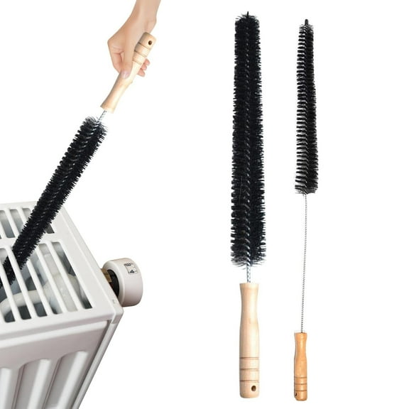 GoXteam Dryer Vent Cleaner Kit, 2 Pack Dryer Lint Brush Vent Trap Cleaner Long Flexible Refrigerator Coil Brush Radiator Brush, 27 Inch