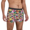 thumbnail image 5 of Men's Boxer Briefs, Cute Cartoon Owls Soft Comfy Mens Underwear Boxer Briefs Breathable With Widen Waist, 5 of 7