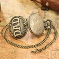 thumbnail image 7 of Vintage bronze carving DAD Fashion Quartz Pocket Watch Give Father Best Pendant Gift Collection Artwork (bronze), 7 of 7