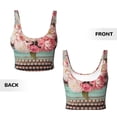 thumbnail image 5 of Picia Vintage Typewriter Floral Sports Bra for Women,Padded Strappy Sports Bras Medium Support Yoga Bra with Removable Cups,Running Yoga Bra-Large, 5 of 9