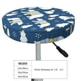 thumbnail image 4 of Fotbe cute winter bear Stool Covers Round,Waterproof Round Bar Stool Covers Bar Chair Covers Washable Stool Cushion Slipcover for 12-14 Inch Chair-14 inch, 4 of 7