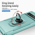 thumbnail image 3 of Jiahe Cover for Google Pixel 7 Pro, with Ring Holder Stand 360 Degree Rotatable Magnetic Kickstand Anti-Scratch Shockproof Bumper Protective Phone Case Cover for Google Pixel 7 Pro 2022, Mint, 3 of 5