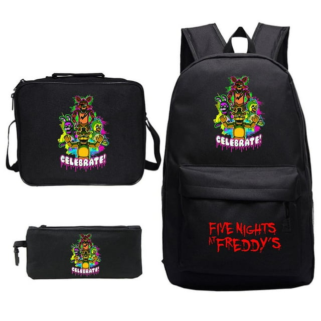 Set de mochila escolar Five Nights con bolsa de almuerzo y bolsa para lápices