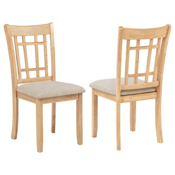 Coaster Lavon Wood Dining Side Chair, Linen and Light Oak (Set of 2)