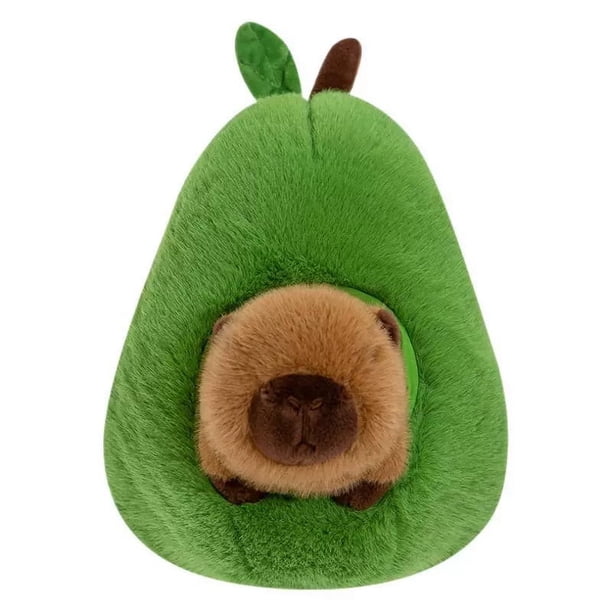 Almohada desprendible para dormir del juguete lindo de la felpa del capibara del aguacate 17-inch