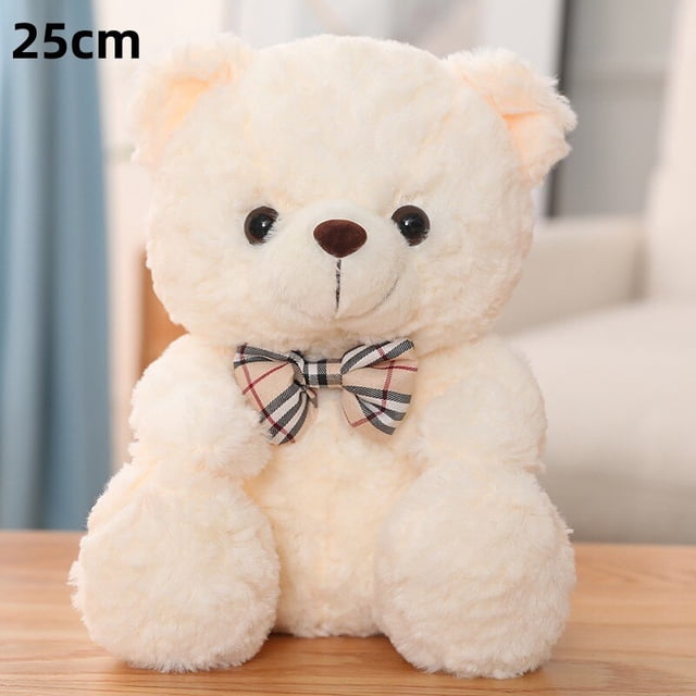Preciosa serie de osos de peluche para niñas, juguete suave y bonito con lazo y cuentas, muñeca para niños, regalo de cumpleaños para el Día de San Valentín zhangyuxiang LED