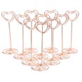 thumbnail image 4 of Milisten 24PCS Heart Shape Photo Holder Stands Table Number Holders Paper Menu Clips for Wedding Banquet Party (Rose Gold), 4 of 6