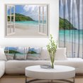 thumbnail image 1 of Open Window to Calm Seashore - Extra Large Seashore Canvas Art, 1 of 3
