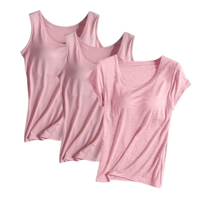 Clearance & Promo,Women's Cotton Mat Shirt, No Steel Rim, Comfortable, Solid Color, Maternity, for Home/Office Flattering Design|20%Modal,40% Cotton,40% Polyester,Pink,Sopatenor