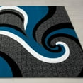 thumbnail image 6 of Luxe Weavers Turquoise Swirls Modern Abstract Area Rug 4x5, 6 of 9