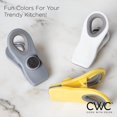 thumbnail image 3 of HAHDAXIA 10 Pc Bag Clips with Magnet- Food Clips, Chip Clips, Bag Clips for Food Storage with Air Tight Seal Grip for Bread Bags, Snack Bags and Food Bags (Yellow and Grey), 3 of 6