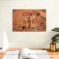 thumbnail image 3 of Elephant Stock Sweet Loving Cheetahs Wall Art - Horizontal Canvas Wall Art - Living Room Wall Decor - Animal Canvas - Black And Orange Decor - 12" x 8", 3 of 8