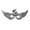 A002- Silver, variant on 3D Silver Half Face Eagle Halloween Mask, Halloween Mask, Winged Mask, Red Eye Detail, Adult Plastic Eye Mask 12X5 Inch for Halloween Party, Masquerade Events and Themed
