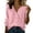 Pink, variant on Womens Blouses Summer Tops for Women 3/4 Sleeve Sequins Loose Polluer Solid V-Neck Blouse Shirt,Gray