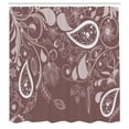 thumbnail image 2 of Ambesonne Paisley Shower Curtain, Swirling Branch and Floral, 69"Wx75"L, Mauve Taupe, 2 of 4