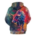 thumbnail image 2 of WHNBCW Novelty Bullfighting Hoodie Funny Bull Riding Graphic Sweatshirts, 2 of 7