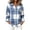 Light Blue, variant on Women's Flannel Shirts Button Down Plaid Shirt Jacket Casual Long Sleeve Fall Shacket with Pockets